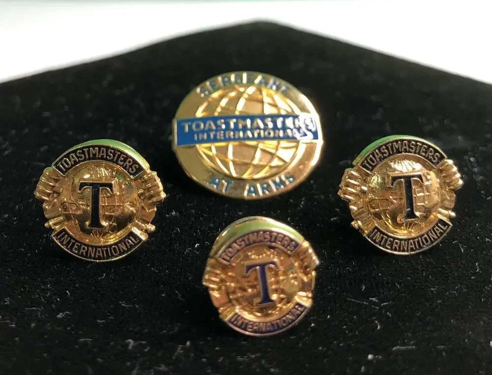Lot 4 Toastmasters International Pins Lapel Pocket Hat Sergeant At Arms